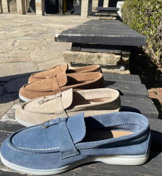 Мокасини Loro естествена кожа