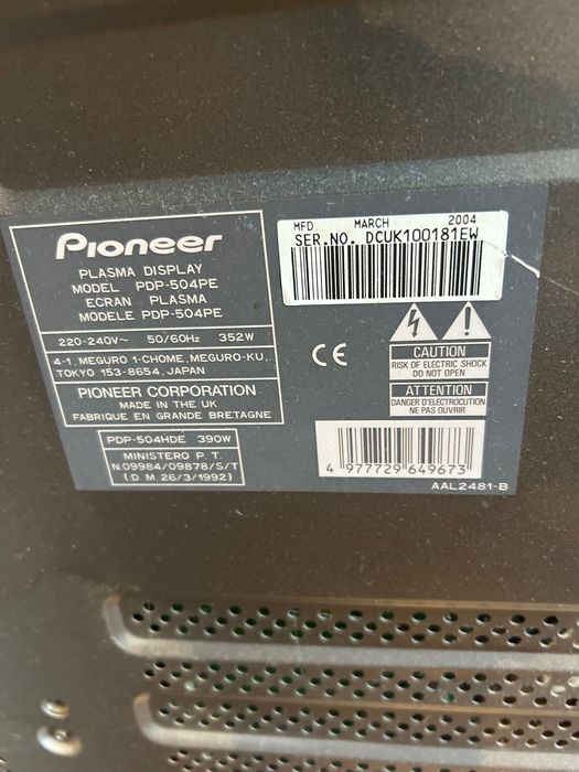 Pioneer TV 50inc