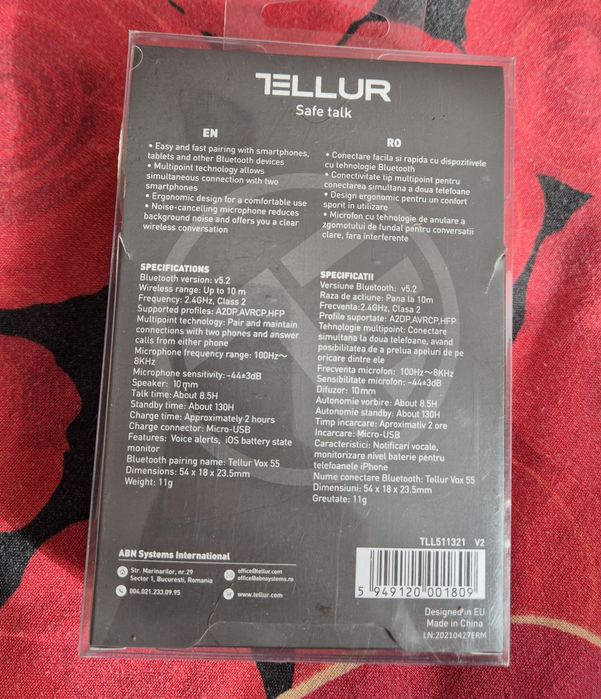 Casca ureche TELLUR nouă, in cutie