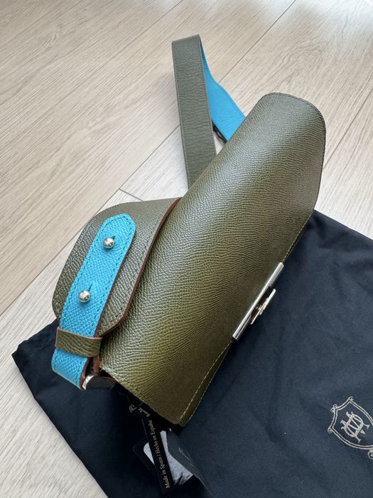 Massimo Duti чанта естествена кожа с етикет