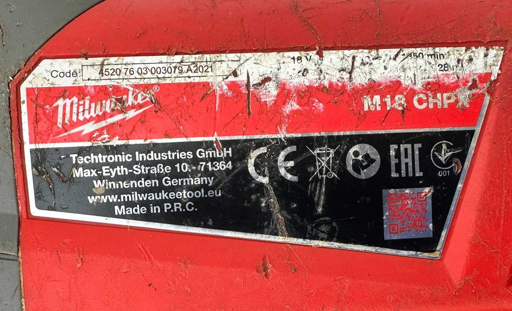 Milwaukee M18 CHPX-0 - Мощен безчетков перфоратор 18V 4.0J