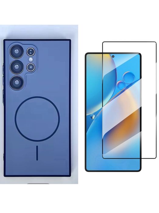 Samsung S25 S26 PLUS ULTRA - Husa Tpu Magnetica Ultra Slim + Folie Sticla Full Edge