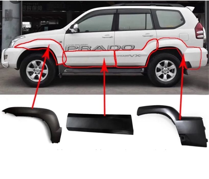Уплотнительные резинки прадо 120 молдинги тойота ленд крузер