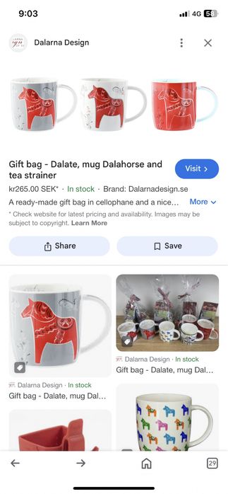 Чаша сувенир от Швеция