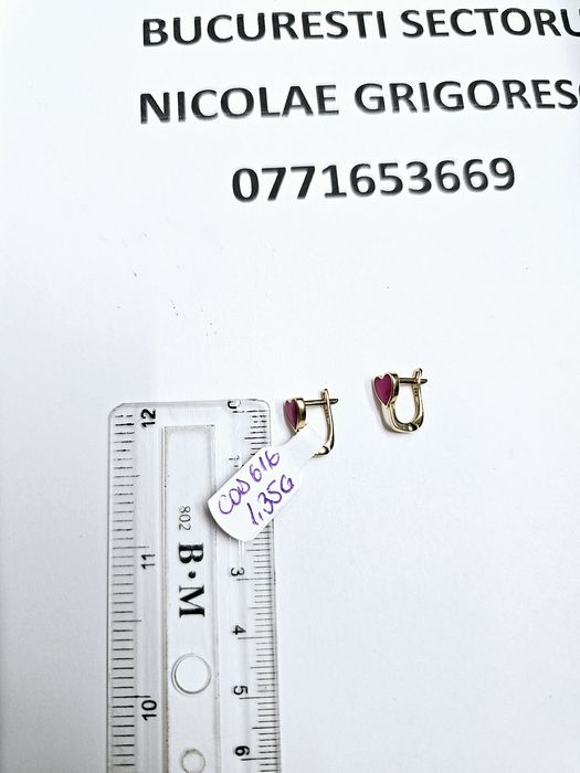 Vand cercei din aur 14 k 1.35 g cod 616