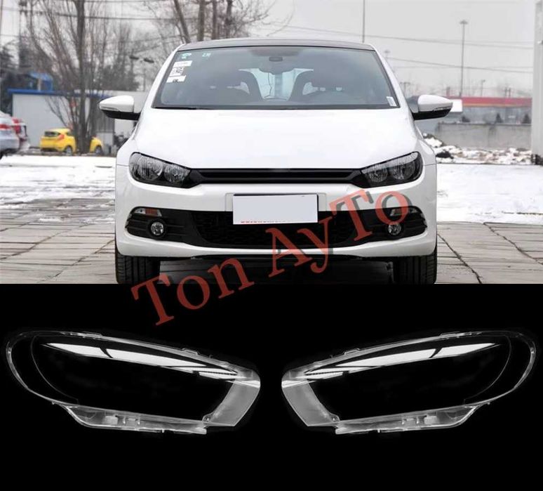 Капаци Стъкла Фарове Сироко Scirocco VW 2008-2017 Стъкла Фарове Капаци Комплект