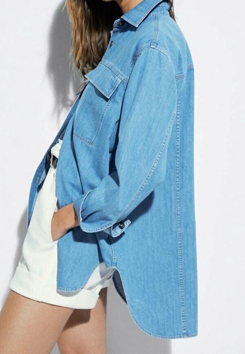 Джинсовая рубашка massimo dutti