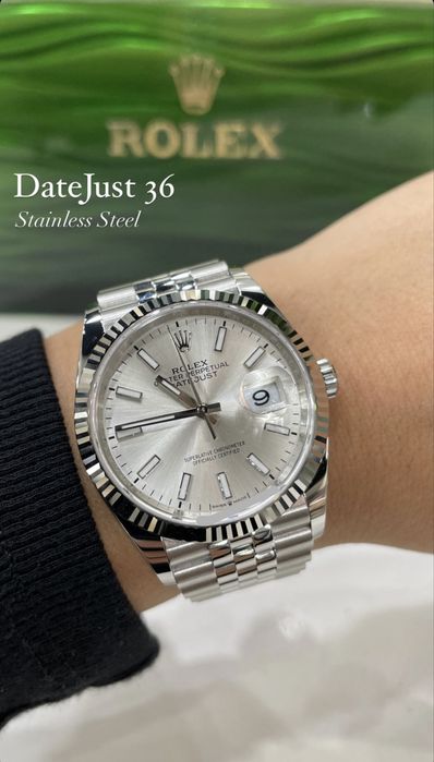 Rolex Date-Just 36 Index Metalic Dial