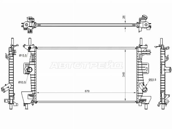 Радиатор Ford C-max