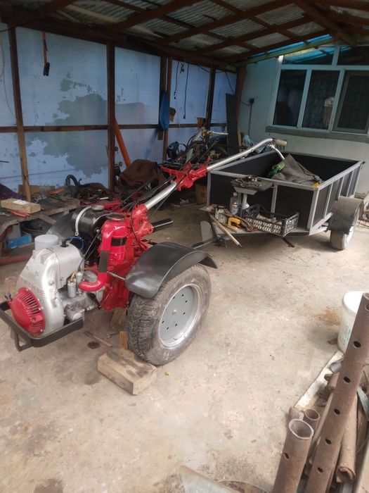 Vand motocultor cu remorca