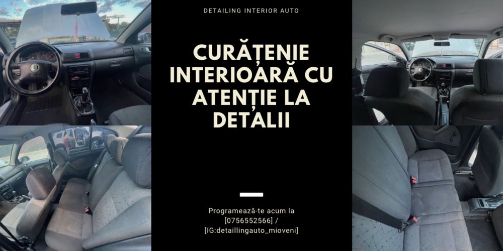 Servicii de curățenie interioară auto – ofertă de lansare