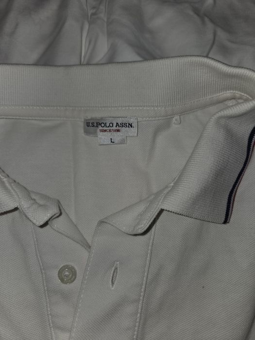 Tricou Polo U.S. POLO ASSN., Mărimea L, stare excelentă, alb
