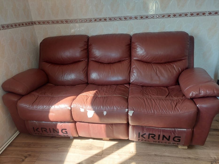 Set Canapea + 2 Fotolii piele