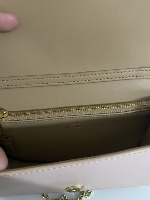 Дамска чанта Love Moschino розова от екологична кожа