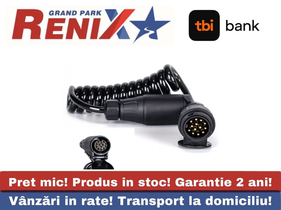 Prelungitor Remorca/Cablu electric spiralat