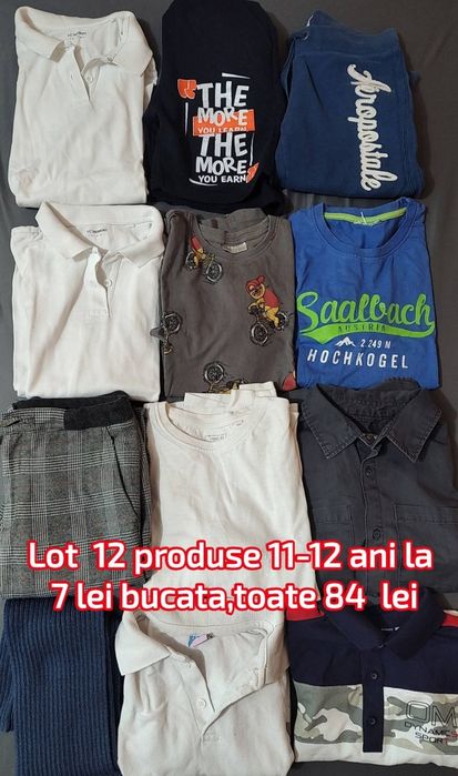 Loturi  hăinute băiat de 5-6,7-8,9-10,11-13 ani  și încălțăminte gratuita