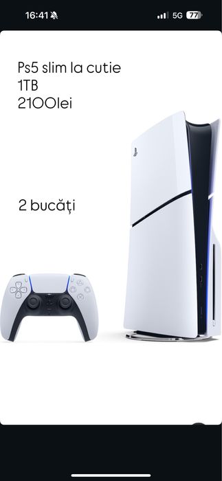 Ps 5 slim 1TB disc edition la cutie