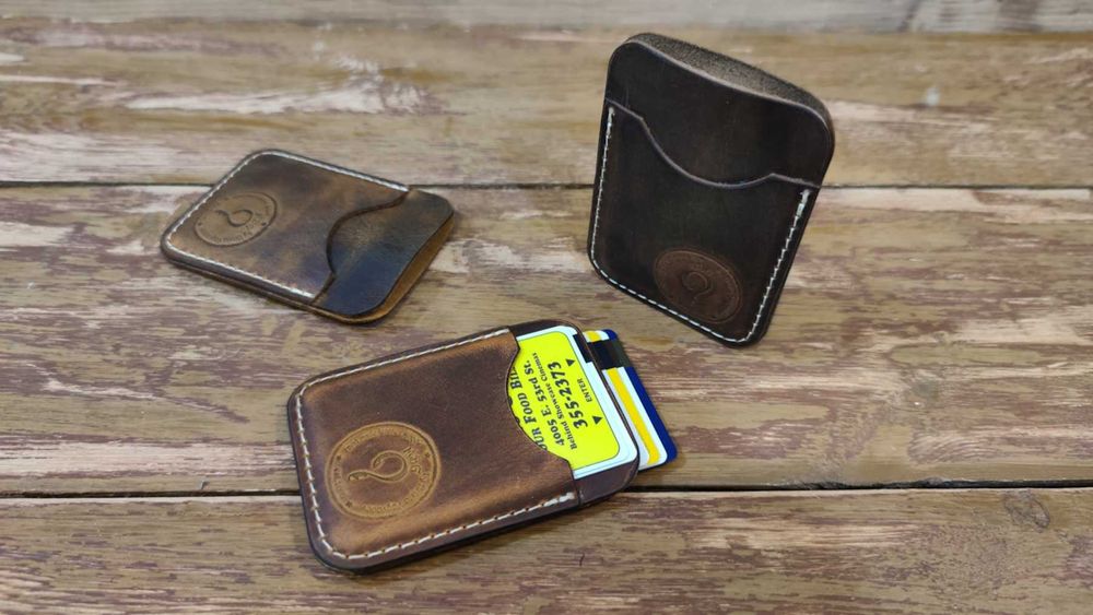 Слим портфейл от естествена кожа