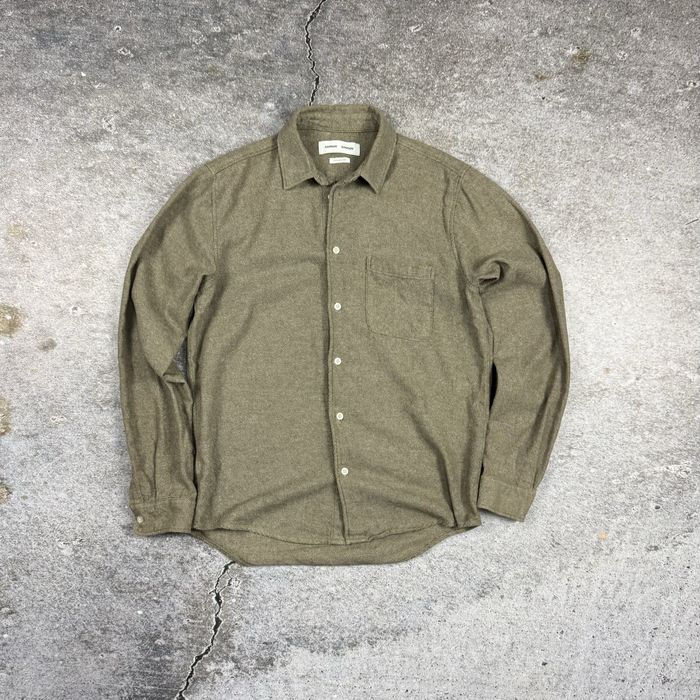 Мъжка риза Samsøe Samsøe Liam NF – Dark Olive Melange – Размер M