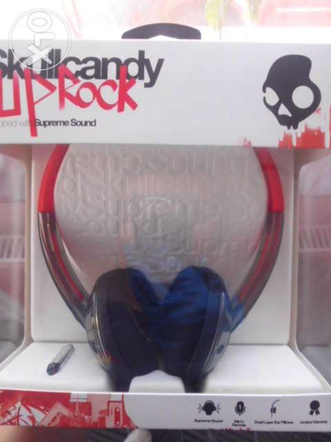 Vand casti Skullcandy UP Rock, black-red , noi cu garntie