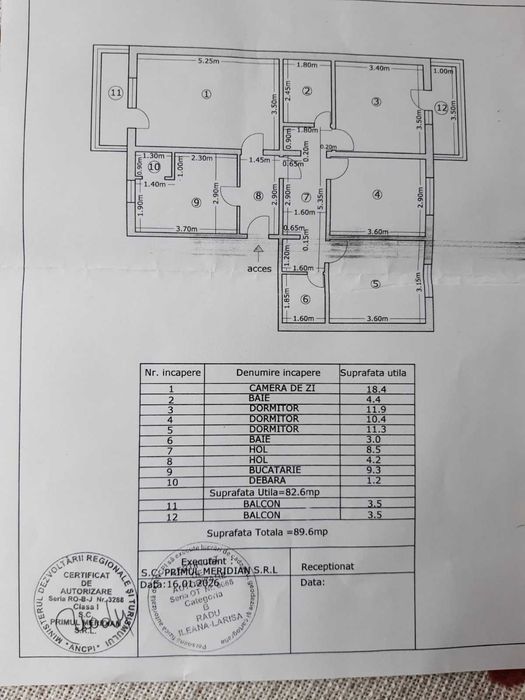 Vand apartament 4 camere Caracal HCC