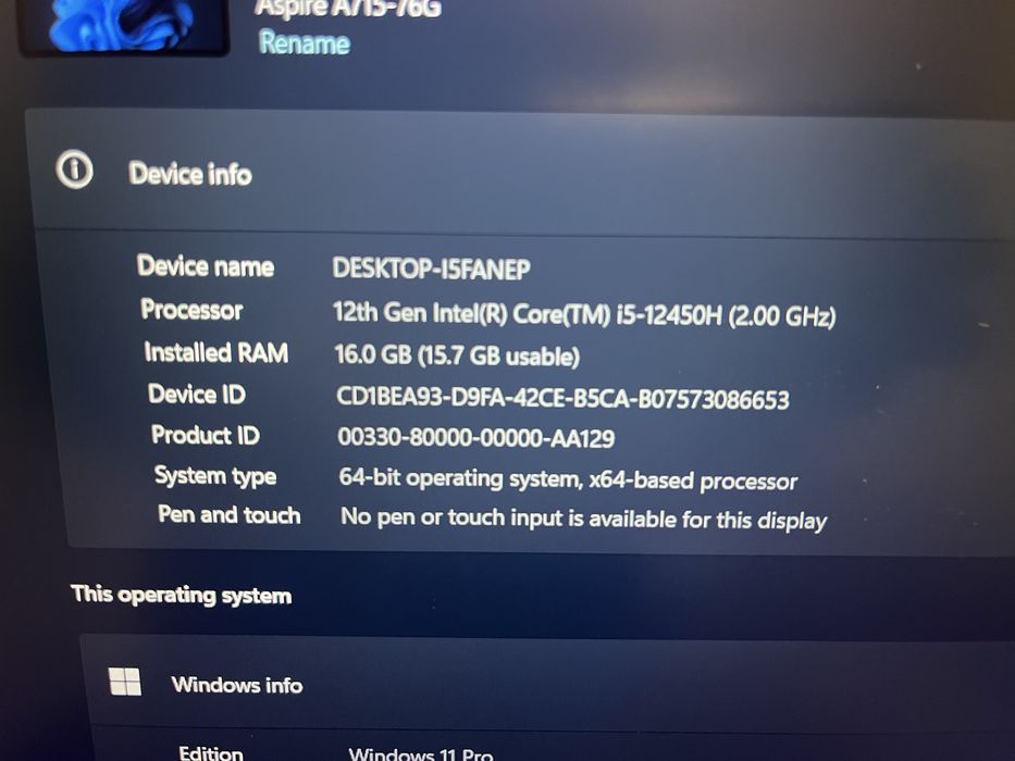 Laptop gaming acer aspire 7+accesorii