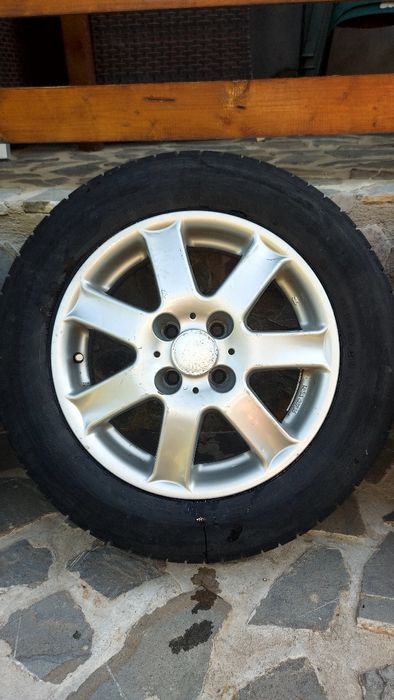 Roti cu Jante Aliaj 4x100 R15, anvelope 185x65 Continental