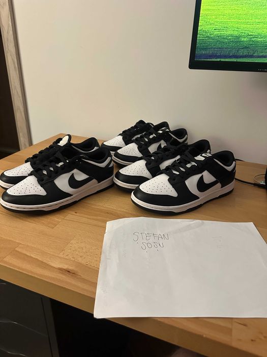 Adidasi Nike Dunk Low Black White Panda - 38.5, 39