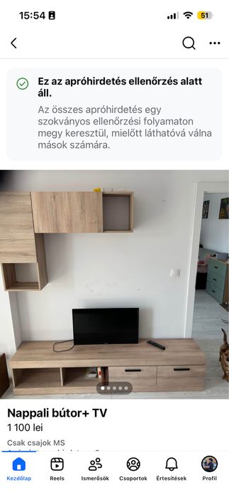 Mobilier de living+ Tv inclus