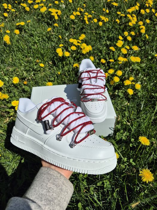 Nike air force 1 rope red Swarovski
