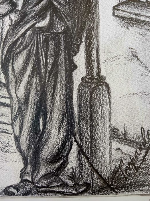 Картина -Графика "Чарли Чаплин"