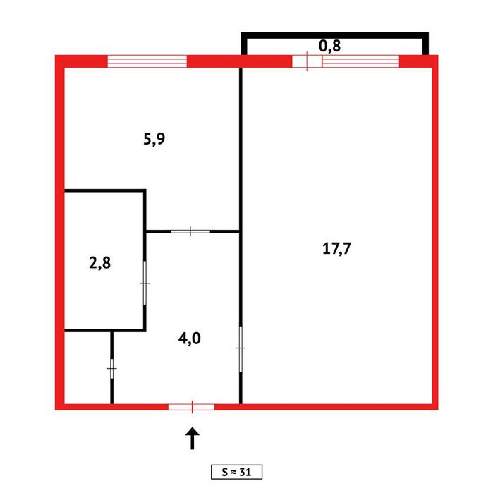 ПРОДАЮ 1 комнатную УЛУЧШЕННАЯ планировка 3а мкр ТОРГ