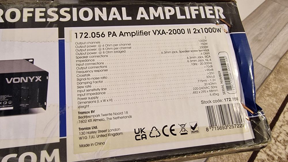 Amplificator Vonyx VXA 2000W 172.056