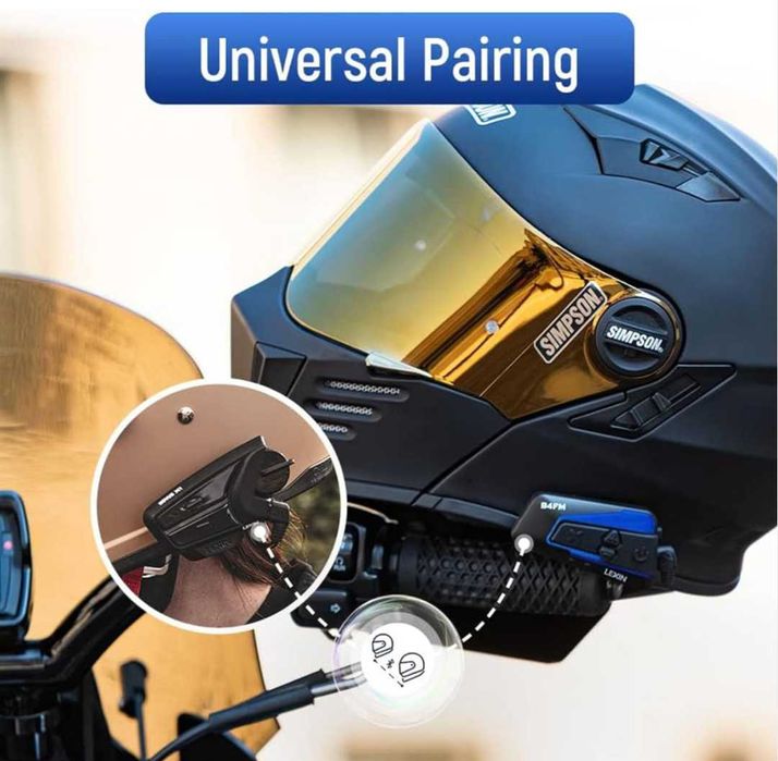 LEXIN B4FM Bluetooth слушалки пакет 2 бр. комплект интерком за каска