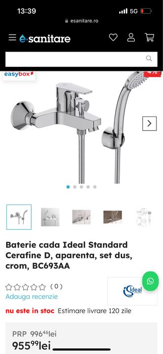 Baterii de baie Ideal Standard noi !! Diverse modele