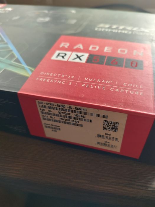 Видео карта Asus Rx 560 4gb