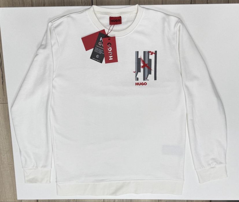 Bulză Hugo Albă, prin frontal și spate, mărimea XXL -nou cu etichetă