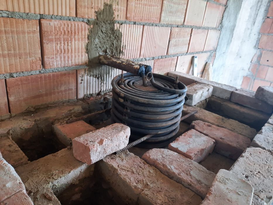 Termosemineu din caramida și instalație