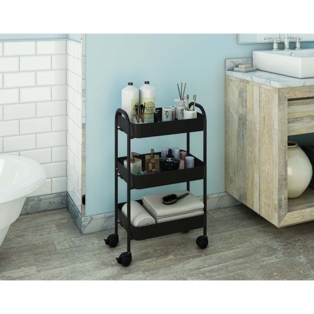 Метална сервизна количка в черно или бяло