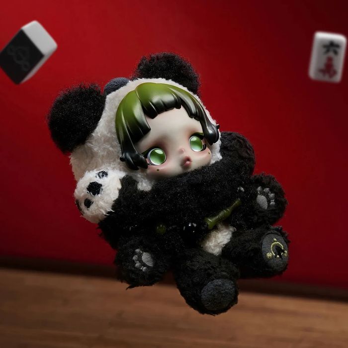 SKULLPANDA Lazy Panda Plush Doll Pendant - POP MART, 100% AUTHENTIC