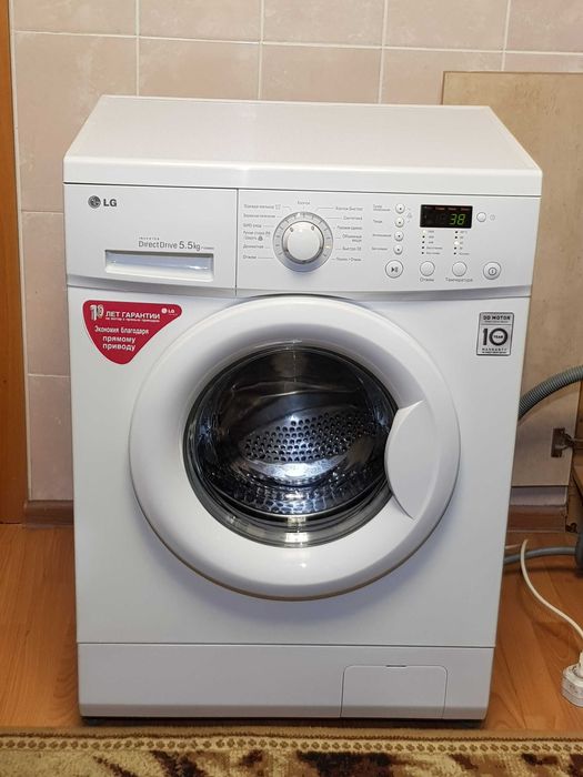 Стиральная машина LG 5.5кг загрузка прямой привод узкая 45см  Доставка