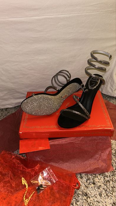 Sandale Rene caovilla piele naturala stoc 38