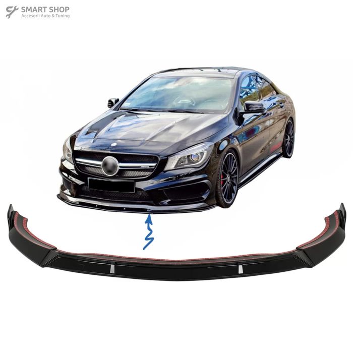 Prelungire Bara Fata Mercedes CLA45 C117 X117 (2013-2016) Negru Lucios