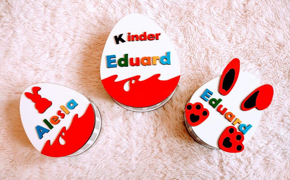 Cutii Kinder personalizate cu nume