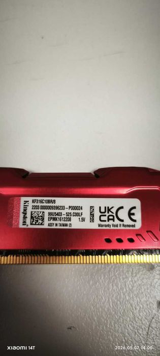 Memorie Kingston FURY Beast, 8GB DDR3, 1600MHz CL10