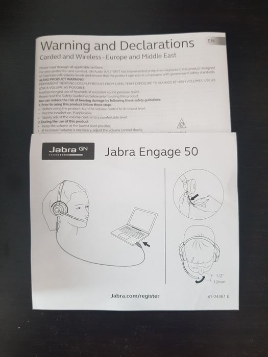 Casti  Jabra Engage 50, noi, nefolosite