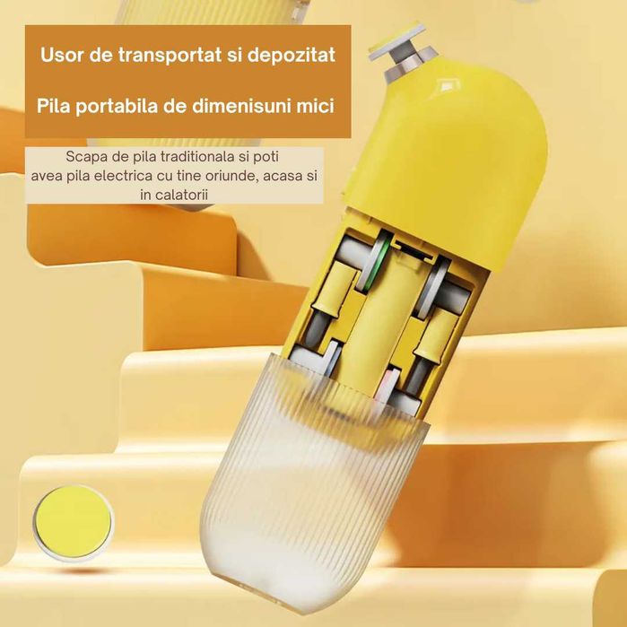 Pila Electrică Portabilă pentru Unghii, 7 Capete de Pilire, 2 Viteze