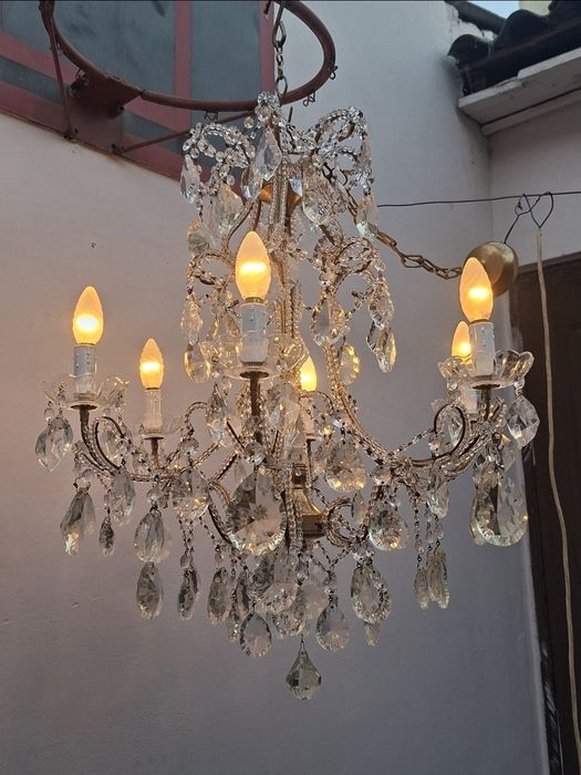 Vand candelabru de cristal  restaurat
