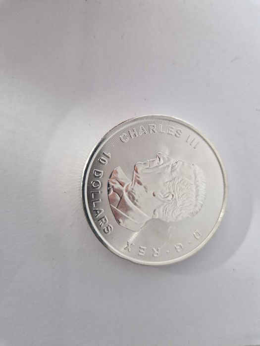 Moneda Canada 10 Dollars Charles III-2025-Argint 999-2 Oz-2Unicii.