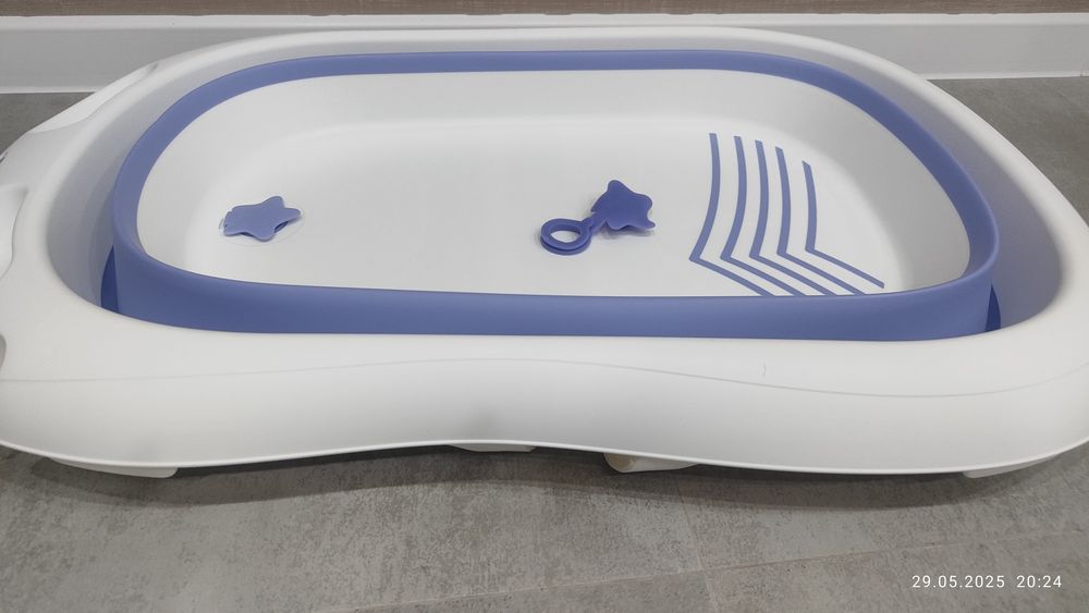 складная ванночка для новорождённых — удобно дома и в поездке. (В упак